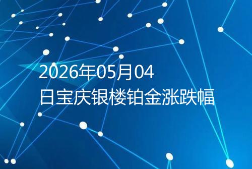 2026年05月04日宝庆银楼铂金涨跌幅