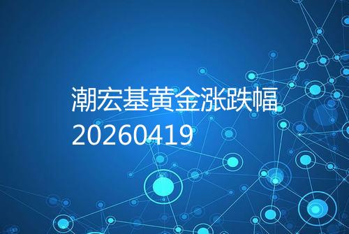 潮宏基黄金涨跌幅20260419