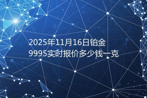 2025年11月16日铂金9995实时报价多少钱一克