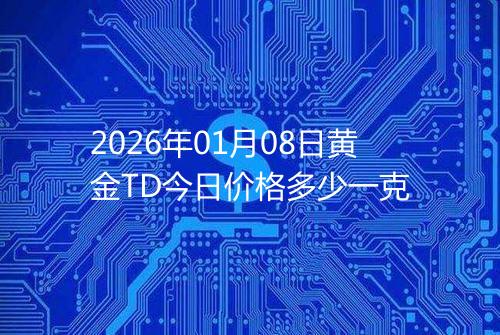 2026年01月08日黄金TD今日价格多少一克