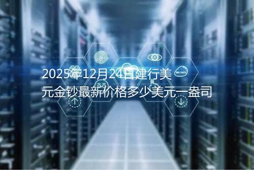 2025年12月24日建行美元金钞最新价格多少美元一盎司