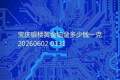 宝庆银楼黄金铂金多少钱一克20260602 0131