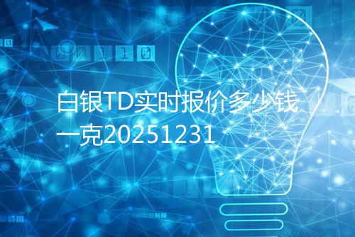 白银TD实时报价多少钱一克20251231