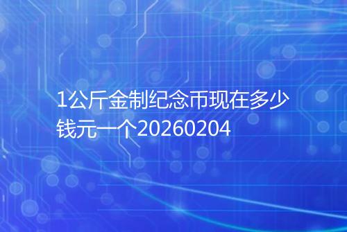 1公斤金制纪念币现在多少钱元一个20260204