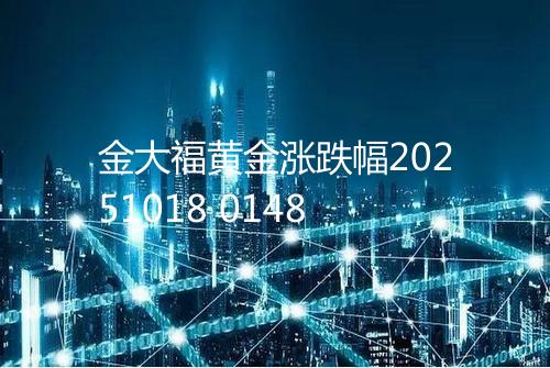 金大福黄金涨跌幅20251018 0148