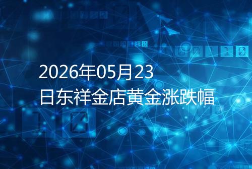 2026年05月23日东祥金店黄金涨跌幅