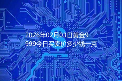 2026年02月03日黄金9999今日买卖价多少钱一克
