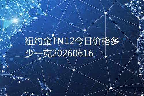 纽约金TN12今日价格多少一克20260616