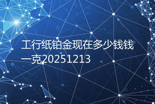 工行纸铂金现在多少钱钱一克20251213