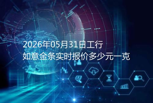 2026年05月31日工行如意金条实时报价多少元一克