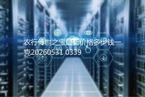 农行传世之宝最新价格多少钱一克20260531 0339