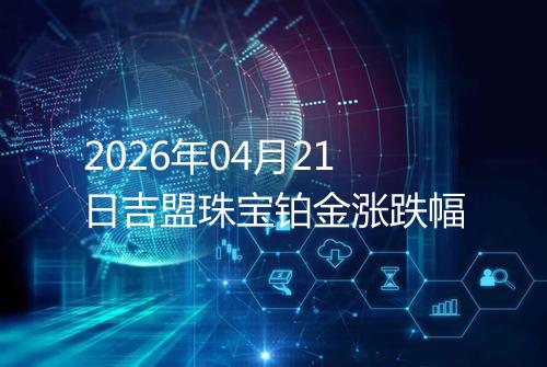 2026年04月21日吉盟珠宝铂金涨跌幅