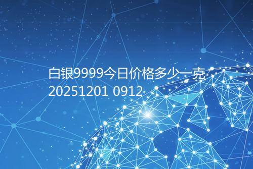 白银9999今日价格多少一克20251201 0912