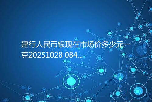建行人民币银现在市场价多少元一克20251028 0841