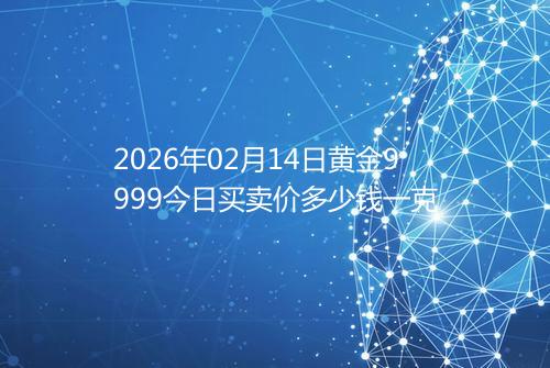2026年02月14日黄金9999今日买卖价多少钱一克