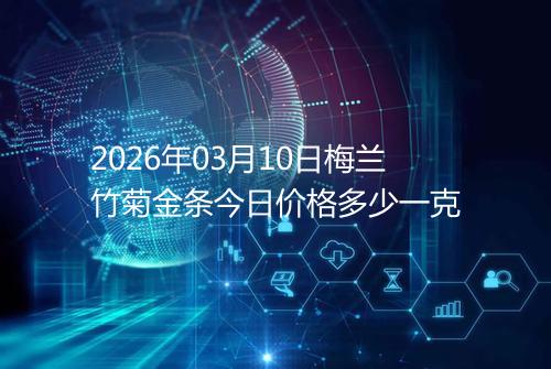 2026年03月10日梅兰竹菊金条今日价格多少一克