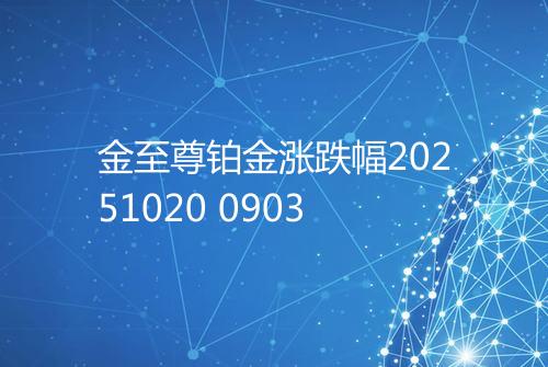 金至尊铂金涨跌幅20251020 0903