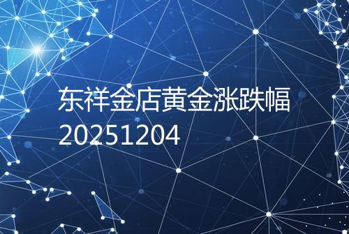 东祥金店黄金涨跌幅20251204