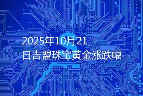 2025年10月21日吉盟珠宝黄金涨跌幅