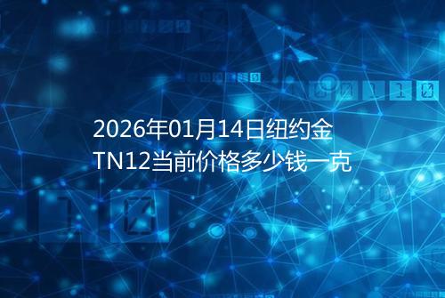 2026年01月14日纽约金TN12当前价格多少钱一克