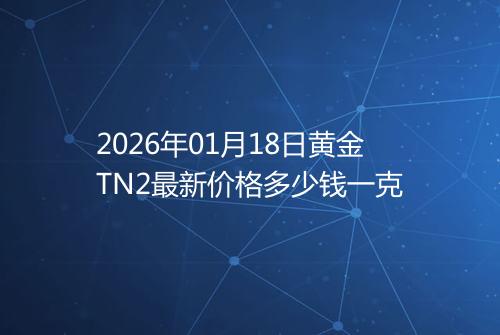 2026年01月18日黄金TN2最新价格多少钱一克