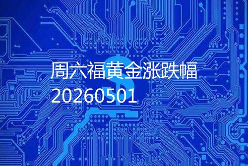 周六福黄金涨跌幅20260501