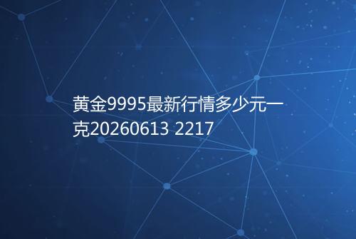 黄金9995最新行情多少元一克20260613 2217