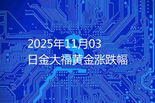 2025年11月03日金大福黄金涨跌幅