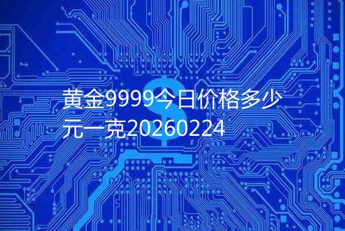 黄金9999今日价格多少元一克20260224