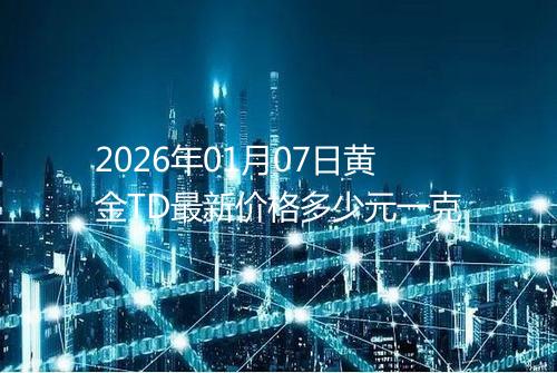 2026年01月07日黄金TD最新价格多少元一克