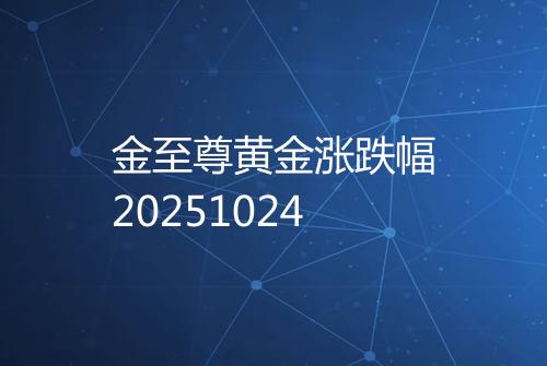 金至尊黄金涨跌幅20251024
