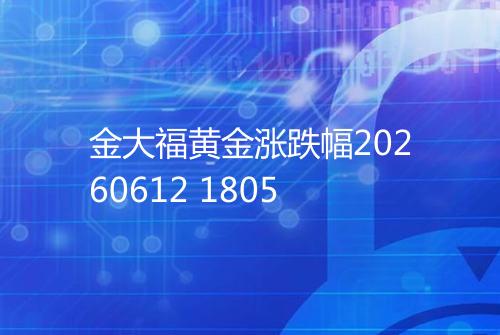 金大福黄金涨跌幅20260612 1805