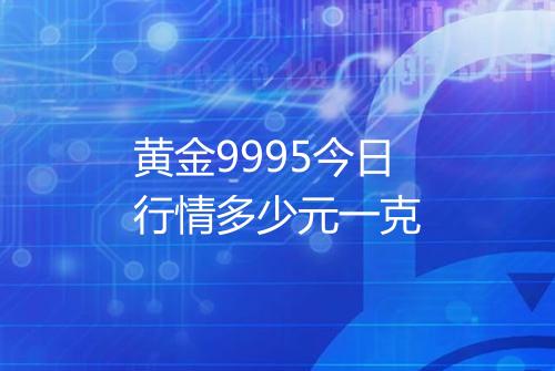 黄金9995今日行情多少元一克