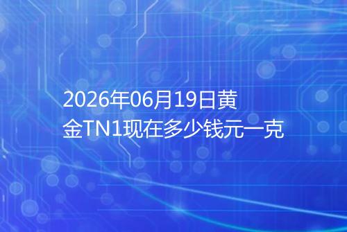 2026年06月19日黄金TN1现在多少钱元一克