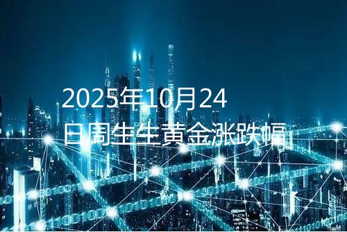 2025年10月24日周生生黄金涨跌幅