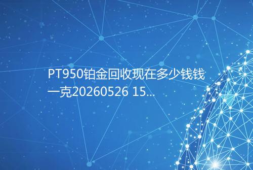 PT950铂金回收现在多少钱钱一克20260526 1537