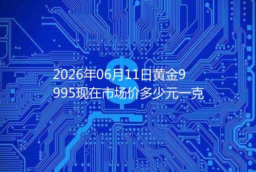 2026年06月11日黄金9995现在市场价多少元一克