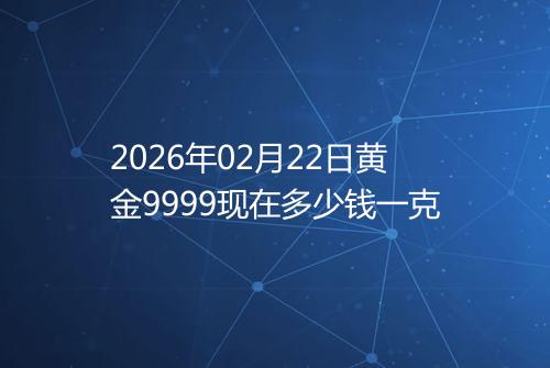 2026年02月22日黄金9999现在多少钱一克