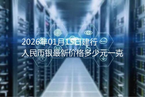 2026年01月15日建行人民币银最新价格多少元一克