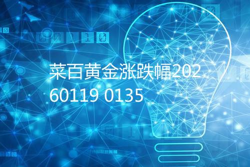 菜百黄金涨跌幅20260119 0135