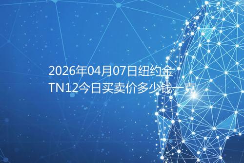 2026年04月07日纽约金TN12今日买卖价多少钱一克