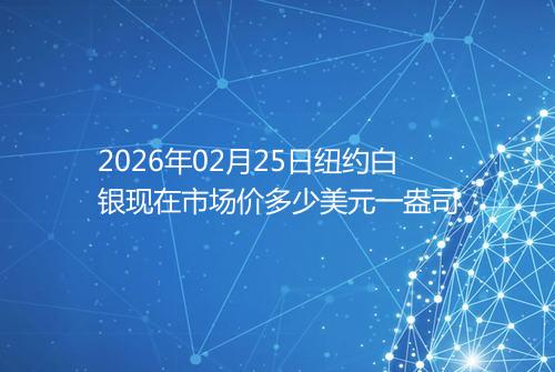 2026年02月25日纽约白银现在市场价多少美元一盎司