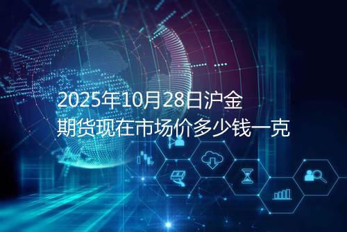 2025年10月28日沪金期货现在市场价多少钱一克