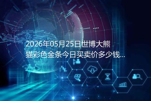 2026年05月25日世博大熊猫彩色金条今日买卖价多少钱一克