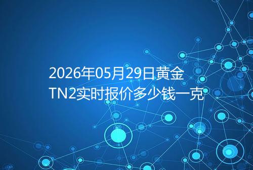 2026年05月29日黄金TN2实时报价多少钱一克