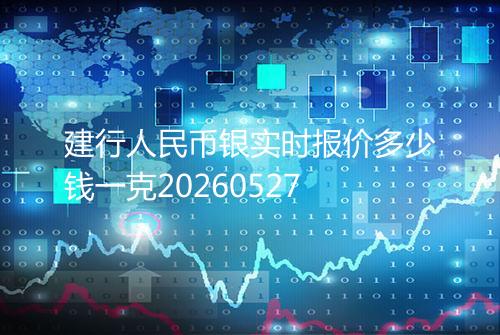 建行人民币银实时报价多少钱一克20260527