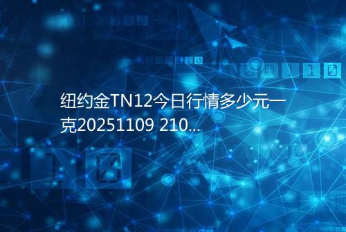 纽约金TN12今日行情多少元一克20251109 2109