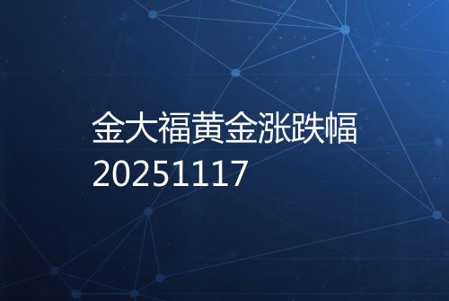 金大福黄金涨跌幅20251117