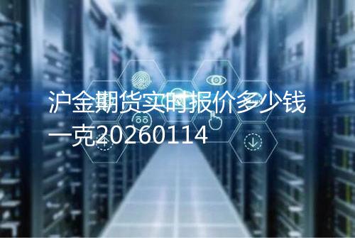 沪金期货实时报价多少钱一克20260114