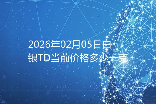 2026年02月05日白银TD当前价格多少一克